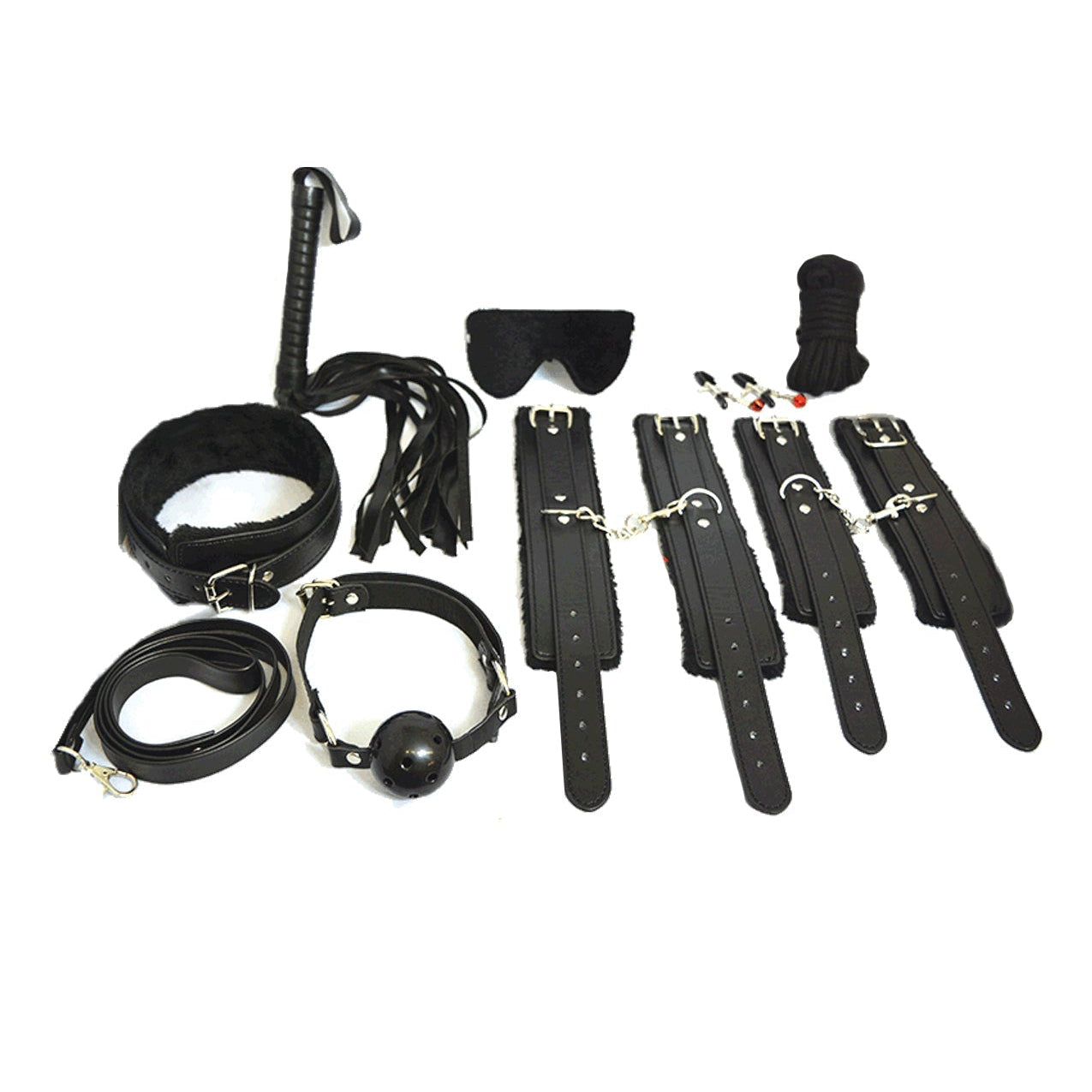 Bizarre Video Everything Bondage Kit Black Faux-Fur > Bondage Gear > Bondage Kits
