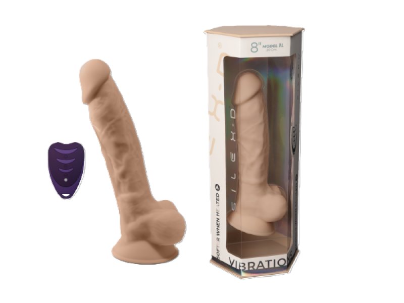 Silexd Model 1 8 Inch Vibrating Dildo – 10 Pattern Silicone Dildo Default Title > Vibrators > Realistic Vibrators Main image
