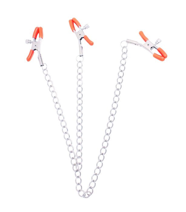Icon Triple Your Pleasure - Adjustable Metal Clamps With Chain > Sex Toys > Nipple Clamps Main image