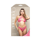 Opulence Halter Bra and Crotchless Pearl Panty Set – Lingerie S/M > Clothes > Lingerie Sets