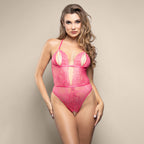 Opulence Crotchless Pearl Teddy – Lace Lingerie S/M Size Pink > Clothes > Teddies