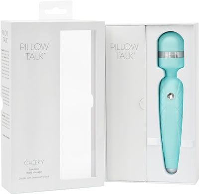 Pillow Talk Cheeky Teal Luxurious Self-Care Wand Teal Electric Massager