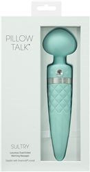 Pillow Talk Sultry Dual Ended Warming Massager Teal Teal Electric Massager