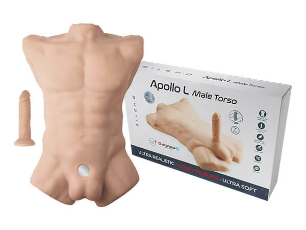 Silexd 7 Inch Liquid Silicone Flesh Male Torso Adult Sex Toy with Dildo Default Title DOLLS