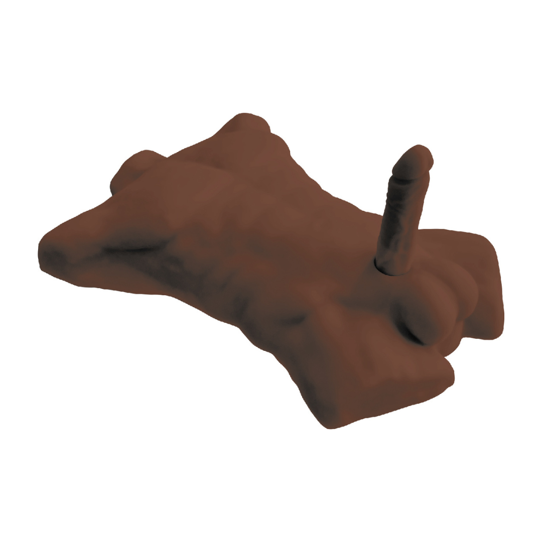 Silexd 7 Inch Apollo Torso and Dildo Liquid Silicone Adult Sex Toy Brown Default Title DOLLS