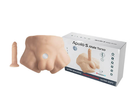 SilexD 7 Inch Apollo Half Torso with Interchangeable Dildo Liquid Silicone Flesh Default Title Assturbators
