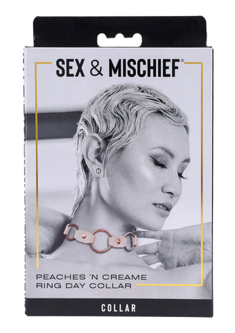 Peaches N Creame Ring Day Collar (Pink) – Luxury BDSM Collar Peach > Bondage Gear > Collars & Leashes