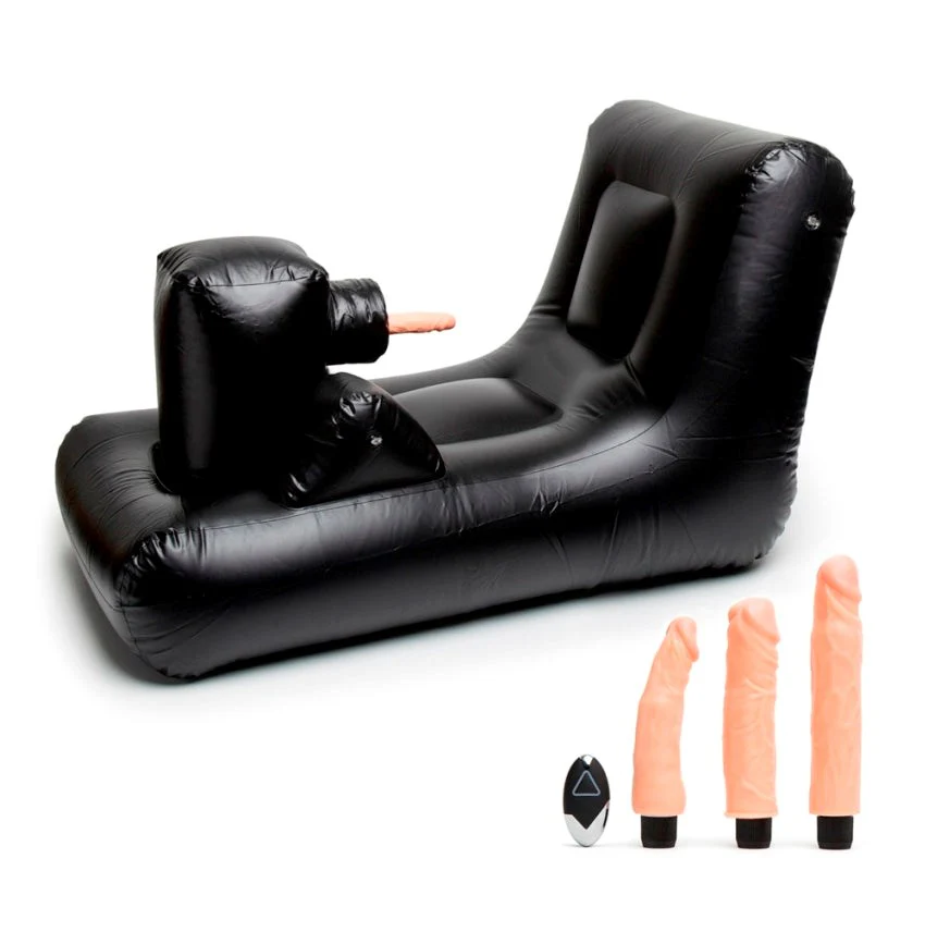Dark Magic Inflatable Bed 3 Speed Vibrator Black with 3 Realistic Attachments and Wireless Remote > Sex Toys > Sex Furniture