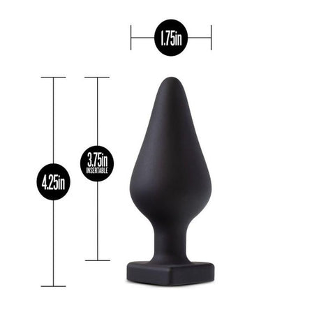 Temptasia Heart-Shaped Butt Plug Black for Intimate Play