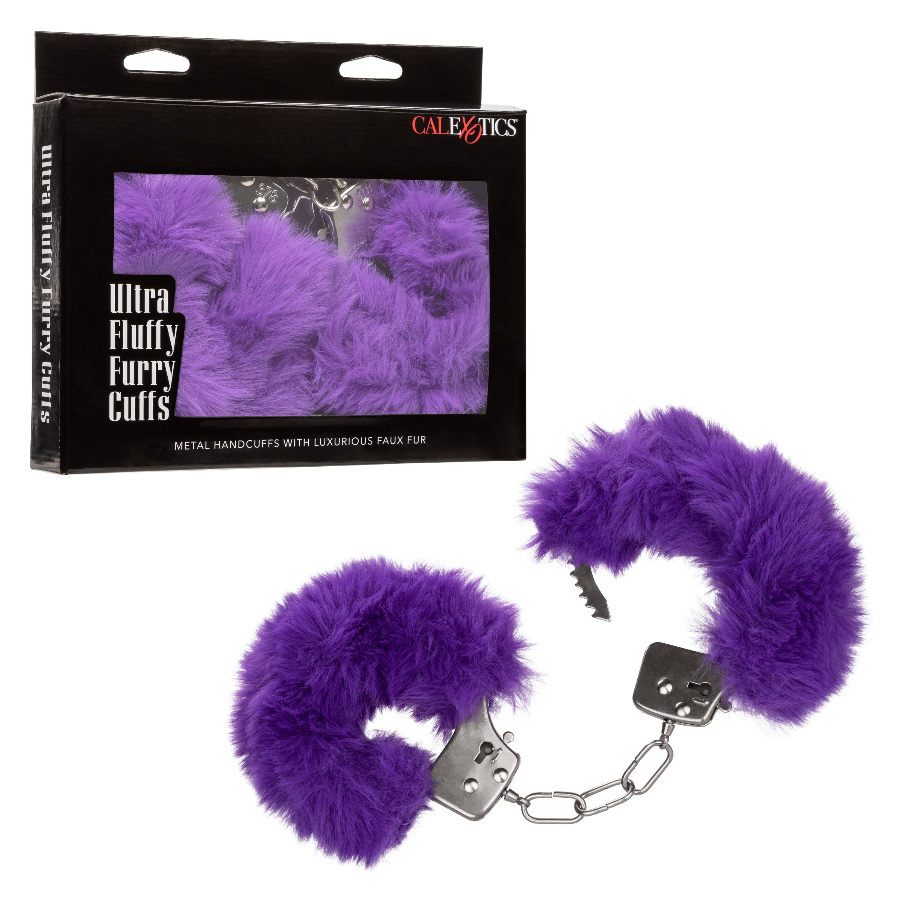 Ultra Fluffy Purple Furry Handcuffs For Couples Play Default Title > Bondage Gear > Handcuffs