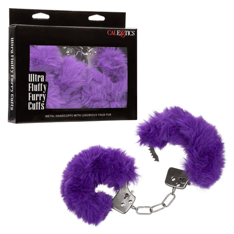 Ultra Fluffy Purple Furry Handcuffs For Couples Play Default Title > Bondage Gear > Handcuffs