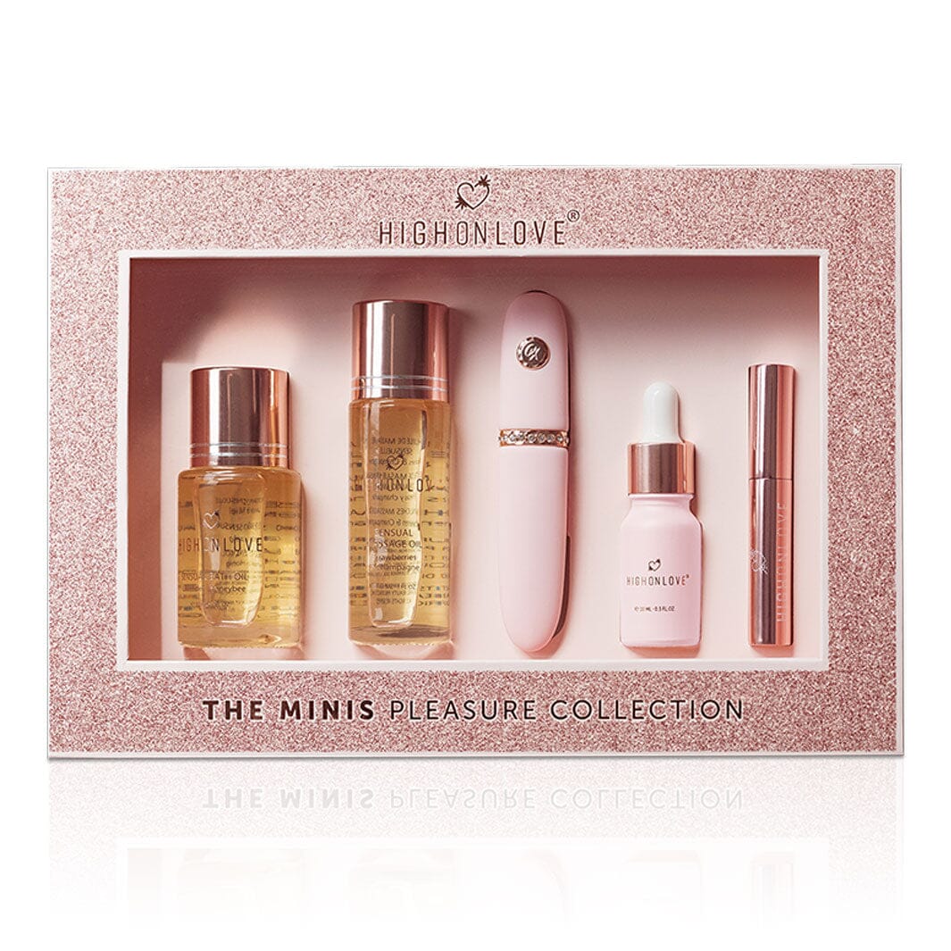 HighOnLove Minis Pleasure Collection with Hemp Seed Oil Set – Silicone Mini Vibrator Set > Essentials > Massage Gift Set