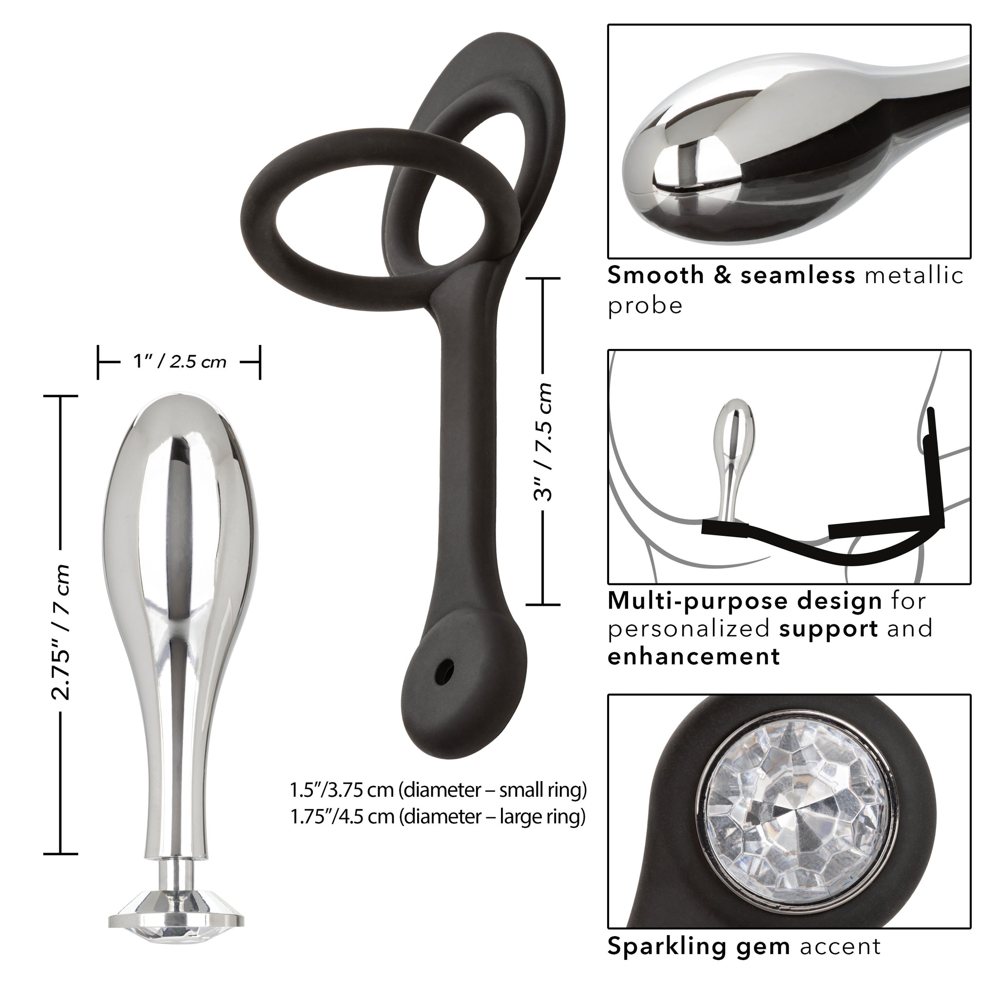 Star Fucker Teardrop Plug And Cockring – Silicone And Metal Dual Enhancer Plug And Cockring > Anal Range > Prostate Plugs