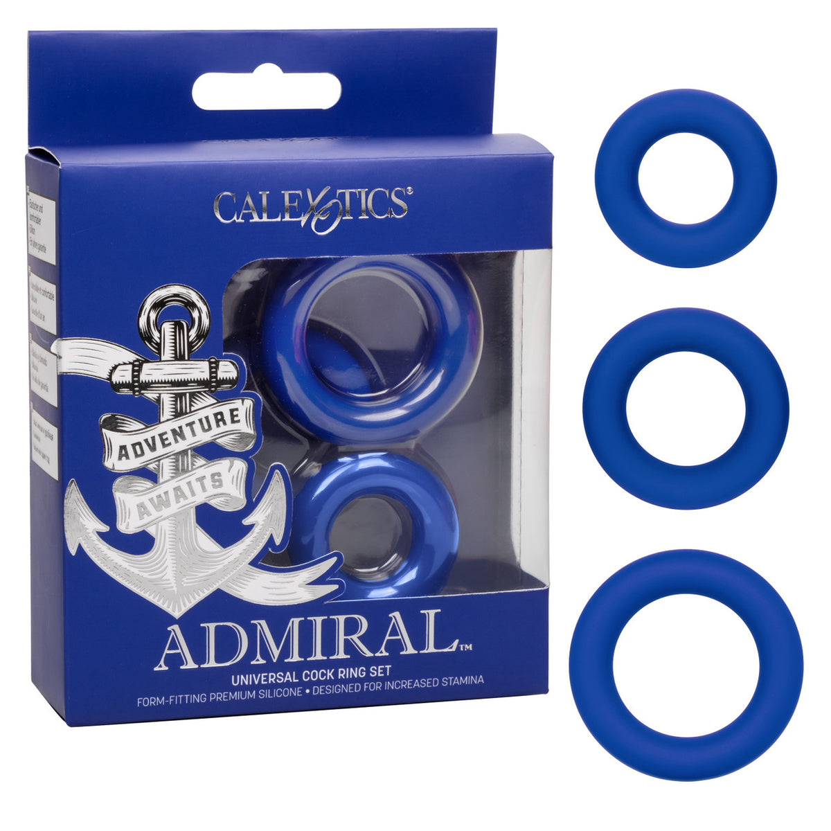 Admiral Universal Cock Ring Set – Gradual Size Silicone Rings Set > Cock Ring > Sets