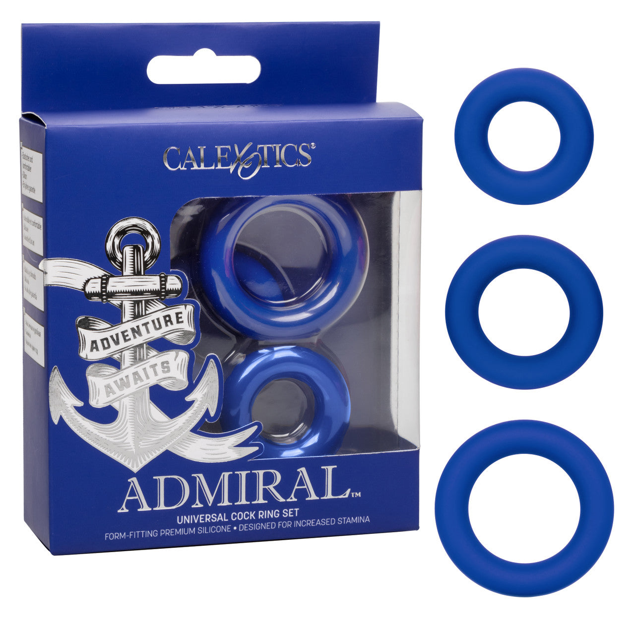 Admiral Universal Cock Ring Set – Gradual Size Silicone Rings Set > Cock Ring > Sets