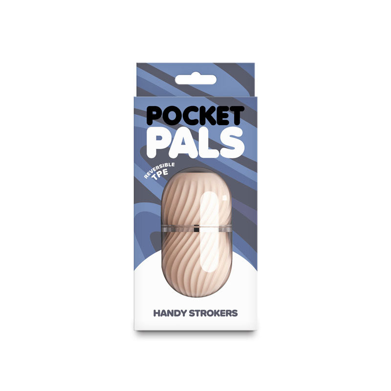 Pocket Pals Misty White – Compact Reversible TPE Stroker White > Sex Toys For Men > Masturbators Cup
