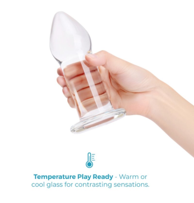 b-Vibe Intermediate Glass Anal Dilator Set – Temperature Play Glass Anal Dilators > Anal Range > Tunnel and Stretchers
