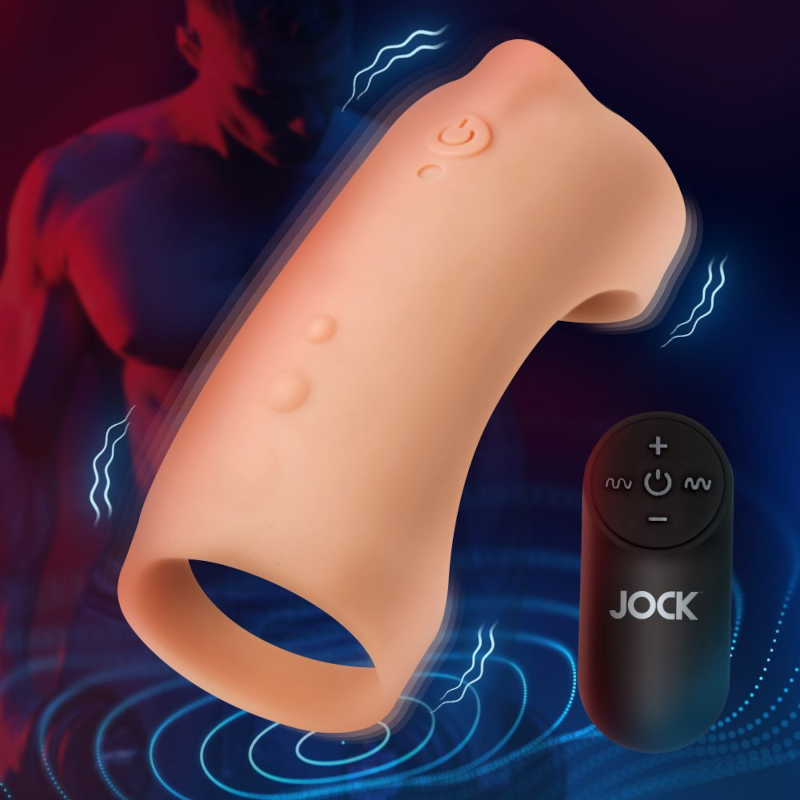 JOCK Vibrating Silicone Penis Sleeve – Vibrating Penis Sleeve > Sex Toys For Men > Penis Sleeves
