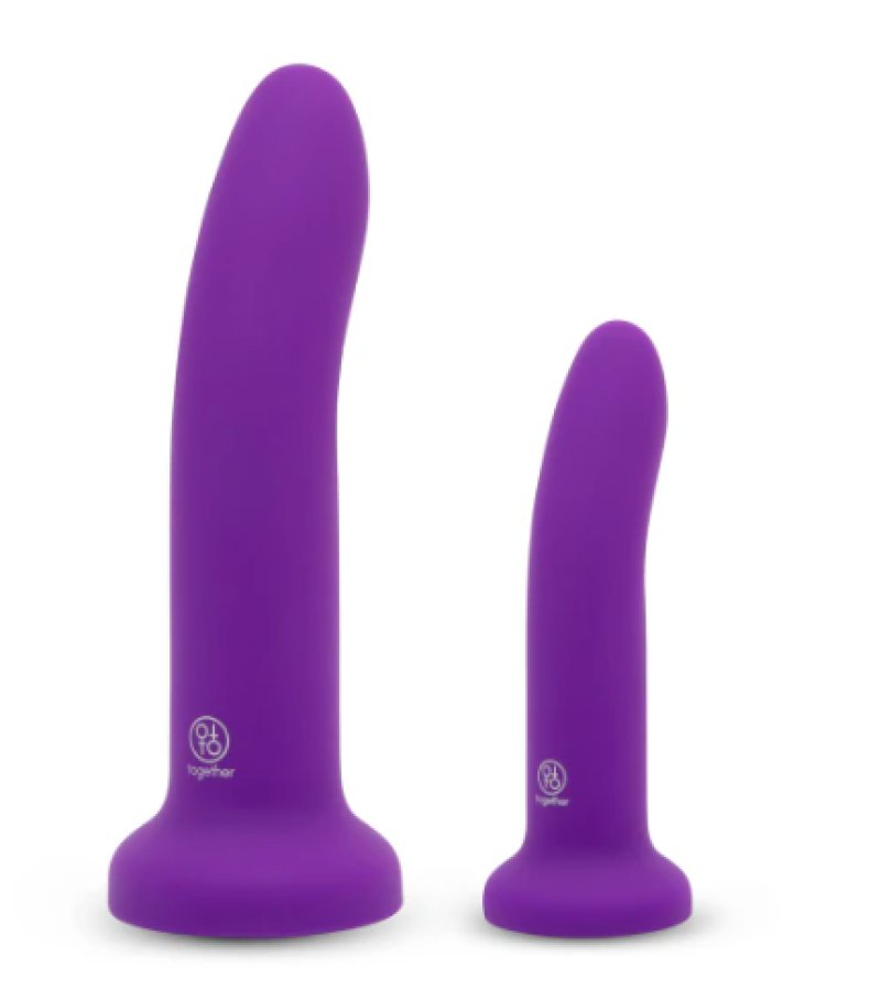 Together Duo Silicone Dildo and Adjustable Harness Set 5.5 and 7.75 Inches > Dildos > Strap On Harnesses