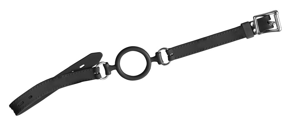 Bad Kitty Black Silicone Ring Gag 5 cm Adjustable Straps > Bondage Gear > Gags and Bits Main image