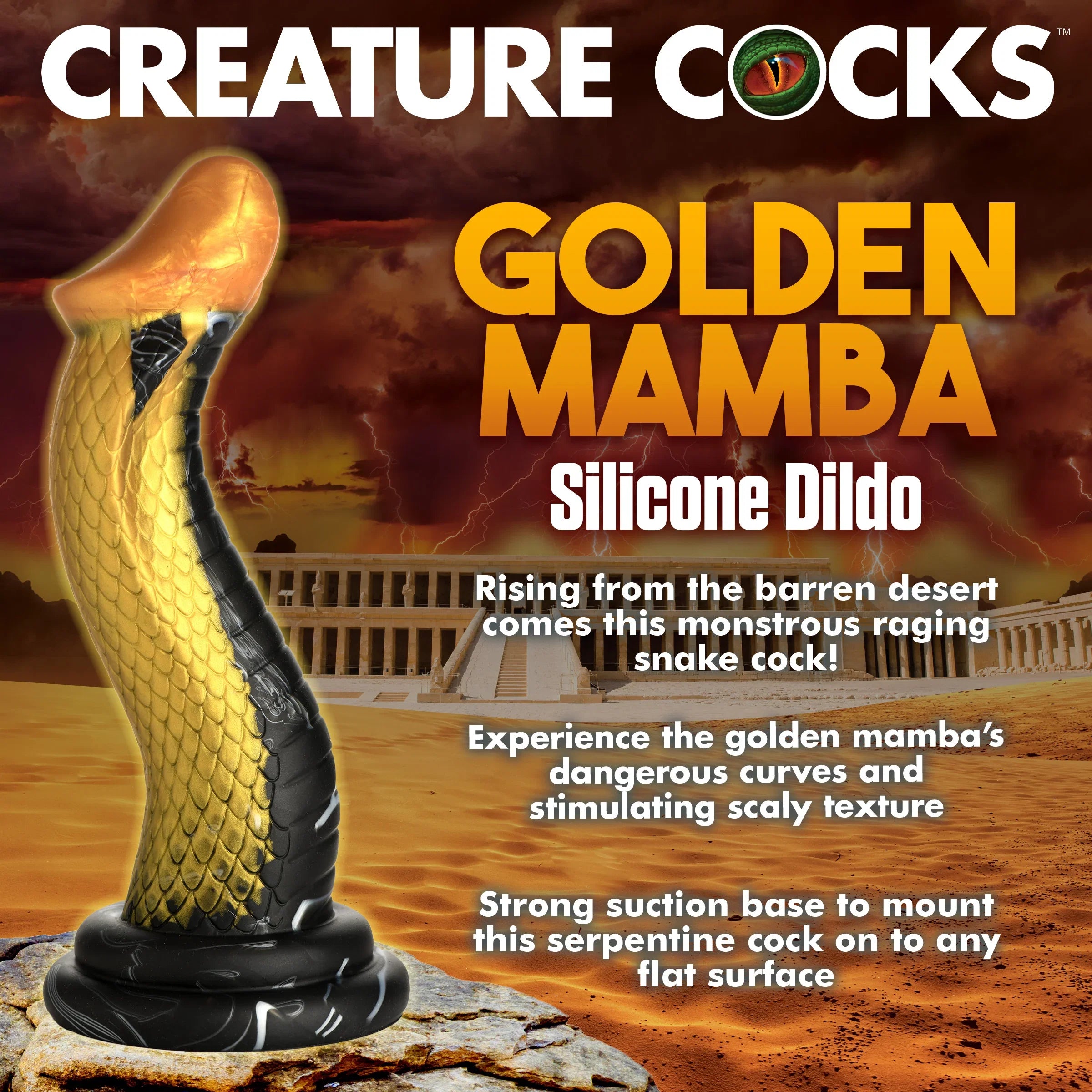 Creature Cocks Golden Mamba – Silicone Dildo Secondary image
