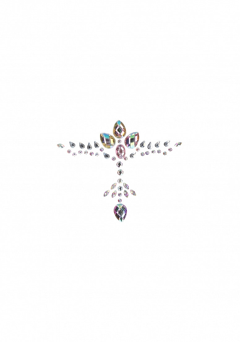 Shots Dazzling Cleavage Bling Sticker with Multicolor Rhinestones > Clothes > Body Jewellery (Non Piercing)
