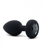 b-Vibe Vibrating Jewel Plug M/L Black Silicone Anal Toy (8.6 cm insertable) > Anal Range > Jewel Butt Plugs