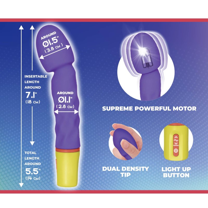 Excellent Power | Bold Around 7 Vibrator With Varicolored Control (Purple)