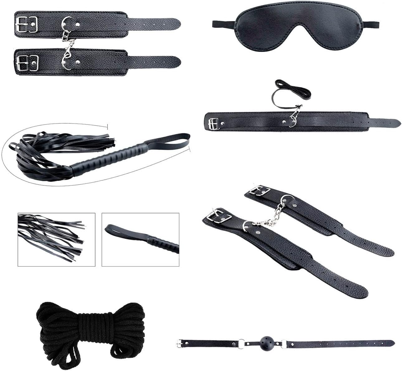 Alive Secret Desires (Black) – BDSM Kit 8 Pieces > Bondage Gear > Bondage Kits Main image