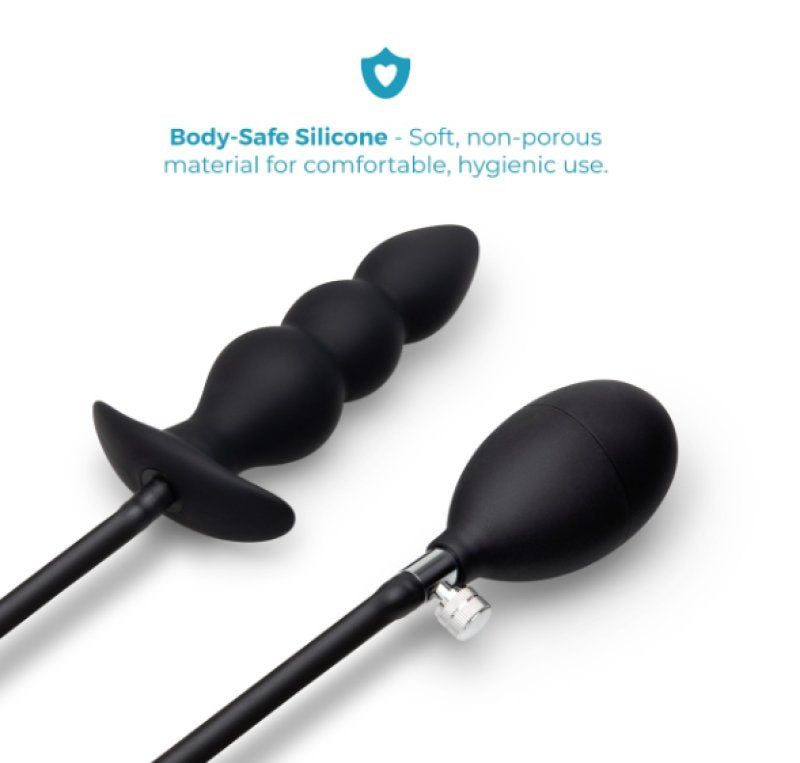b-Vibe Beaded Inflatable Plug – Silicone Adjustable Anal Plug > Anal Range > Tunnel and Stretchers