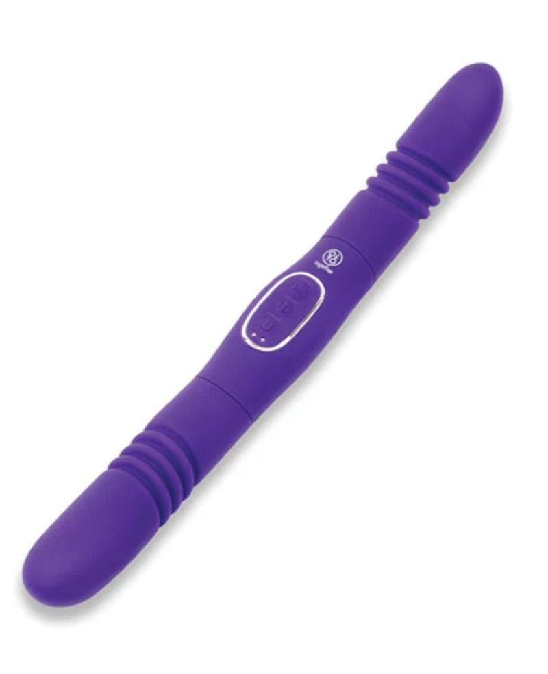 Together Double Delight 4.85 Inches Rechargeable Couples Vibrator with Thrusting Motion > Dildos > Double Dildos
