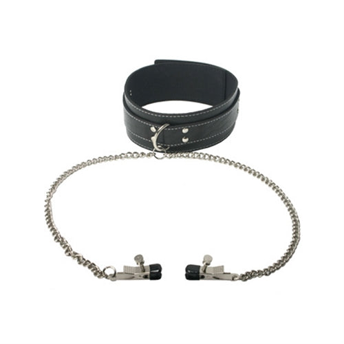 Coveted Collar and Clamp Union Set Black > Bondage Gear > Collars & Leashes