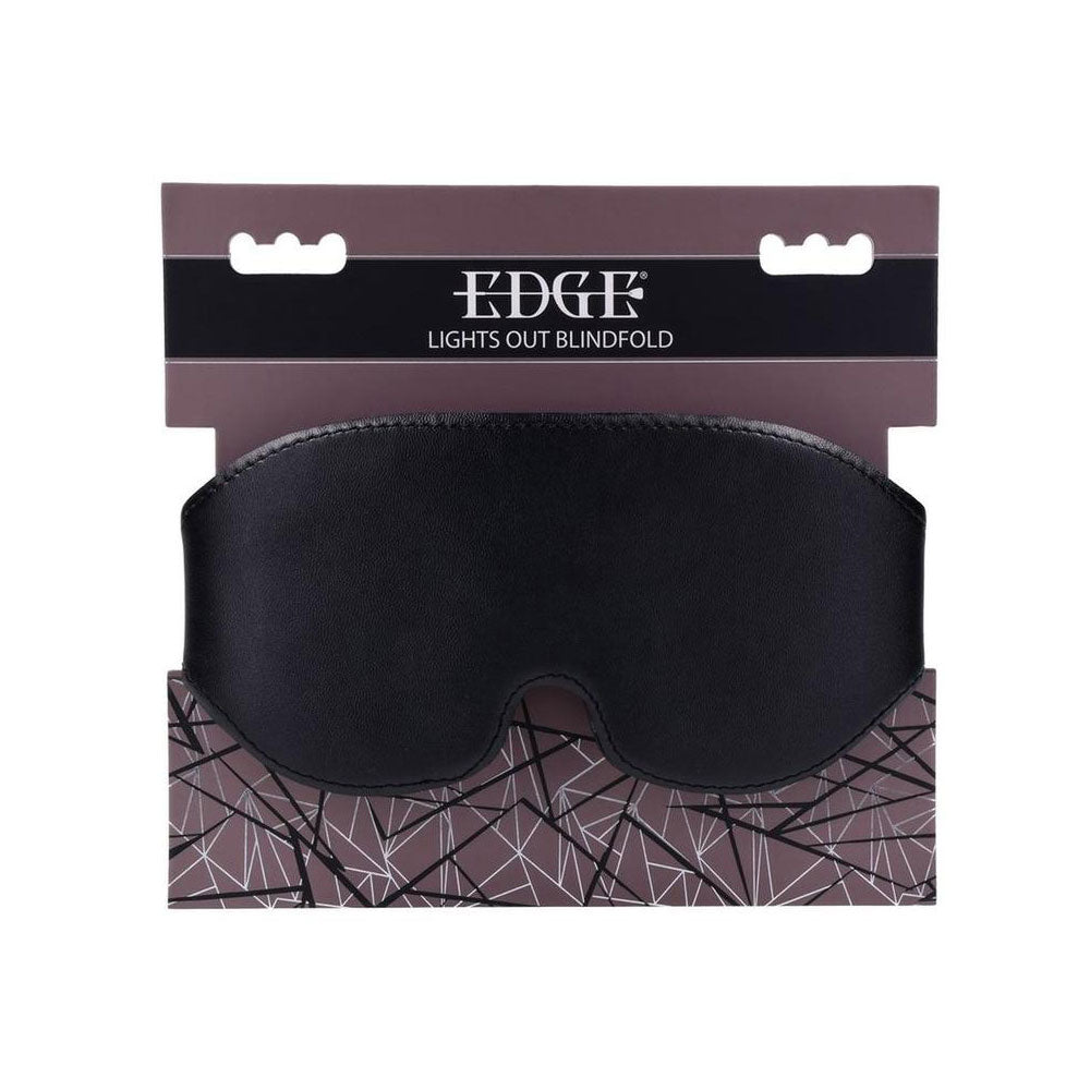 Edge Lights Out Blindfold Eyemask Restraint – Faux Leather Sensory Play Accessory Black > Bondage Gear > Blindfolds