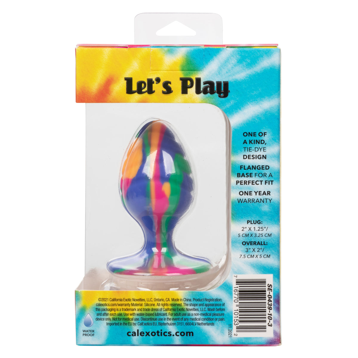 Cheeky Medium Swirl Tie Dye – Colorful Medium Butt Plug 3 Inch > Anal Range > Butt Plugs