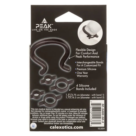 Peak Prolong Kit – Silicone Enhancer and Interchangeable Bands Kit Black > Cock Ring > Sets