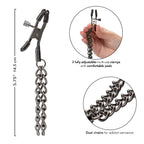 Euphoria Collection Black Chain Adjustable Nipple Clamps with Soft Pads > Sex Toys > Nipple Clamps
