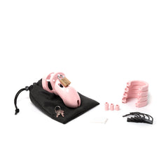 CB-3000 Chastity Cock Cage Kit - 3 Inch Length, Clear/Pink
