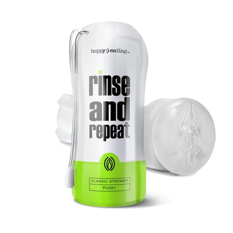 Happy Ending Rinse and Repeat Classic Stroker Pussy 6 Inch Soft TPE Shower Masturbator with Discreet Storage Case Default Title Strokers - Manual