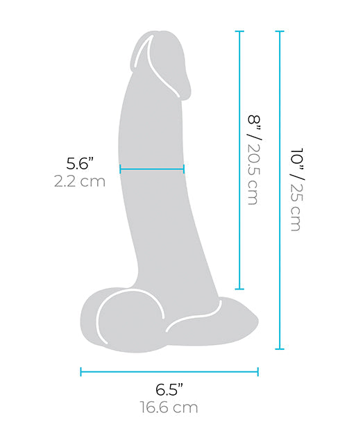 b-Vibe Slipskin Realistic Silicone Dildo 9 Inch Curved Mocha > Dildos > Large Dildos