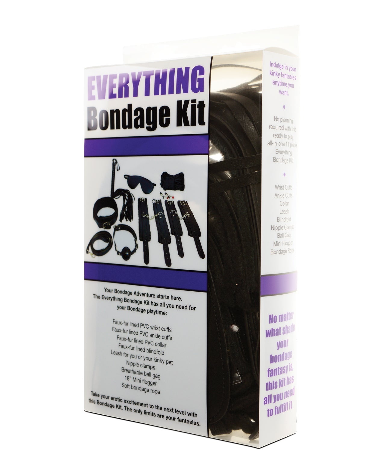 Bizarre Video Everything Bondage Kit Black Faux-Fur > Bondage Gear > Bondage Kits