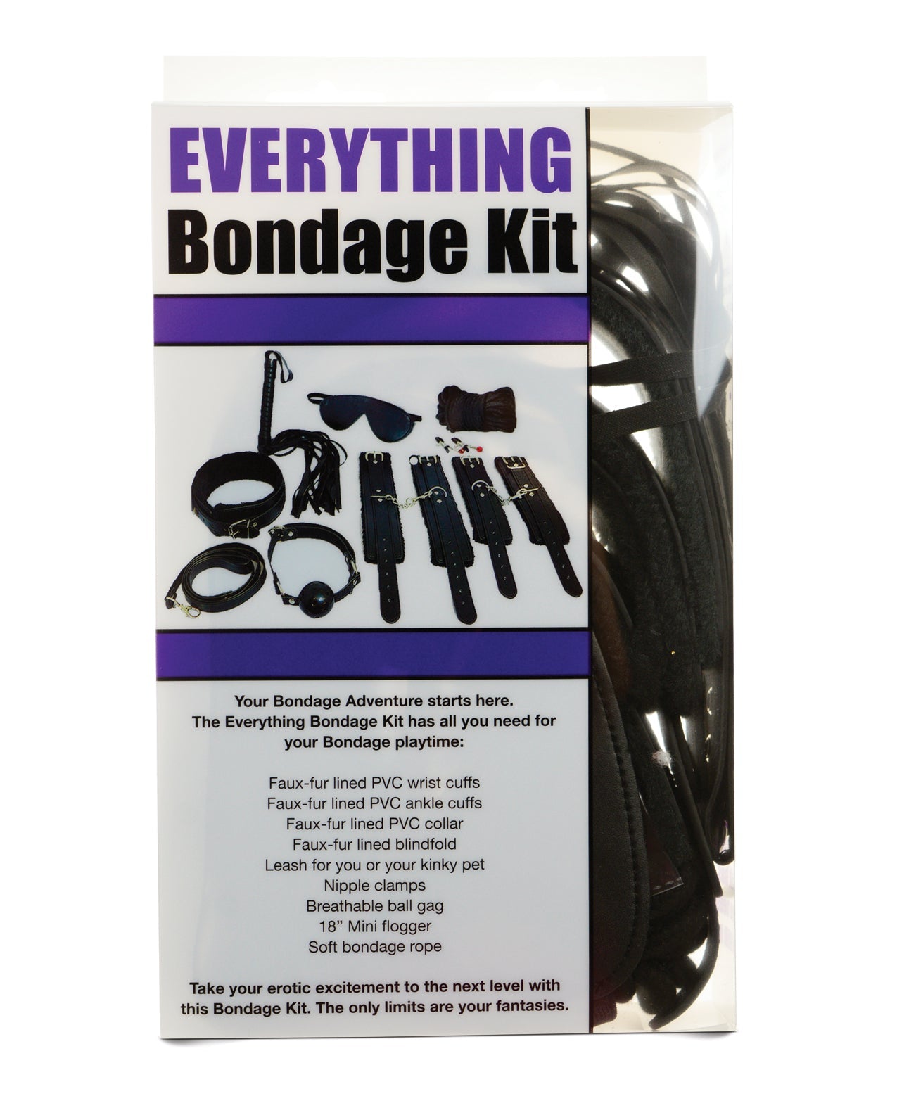 Bizarre Video Everything Bondage Kit Black Faux-Fur > Bondage Gear > Bondage Kits
