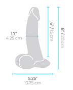 b-Vibe Slipskin Realistic Silicone Dildo 8 Inch Curved Cream > Dildos > Realistic Dildos
