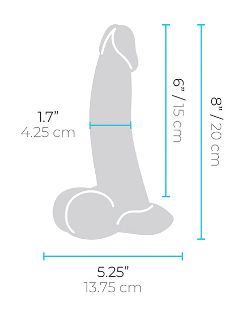 b-Vibe Slipskin Realistic Silicone Dildo 8 Inch Curved Cream > Dildos > Realistic Dildos