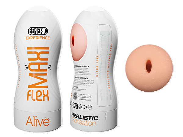 Alive Generic Maxi Flex Flesh Masturbator Size L Default Title Strokers - Manual