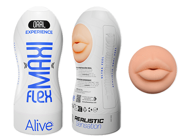 Alive Oral Maxi Flex Flesh Masturbator Size L Default Title Strokers - Manual