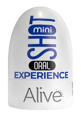 Alive Mini Shot Masturbator Mouth Realistic Oral Experience Compact White Default Title Strokers - Manual