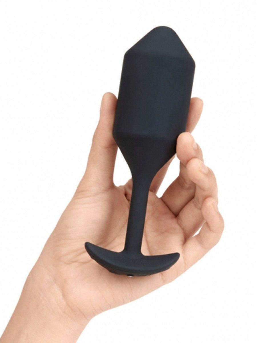 b-Vibe Vibrating Snug Plug XL Black Silicone Rechargeable > Anal Range > Vibrating Butt Plugs