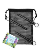 b-Vibe Lubricant Applicator 3-Pack Set Black Body-Safe Silicone 5 Inch > Lube > Applicators