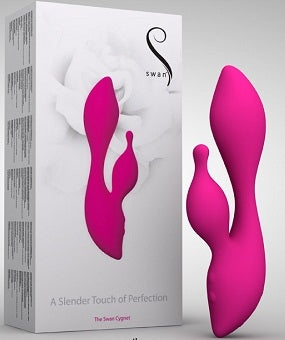 Swan The Swan Cygnet Vibrator Pink 18.8 cm Dual Motor Waterproof Silicone Default Title > Vibrators > Ladies > Rabbit