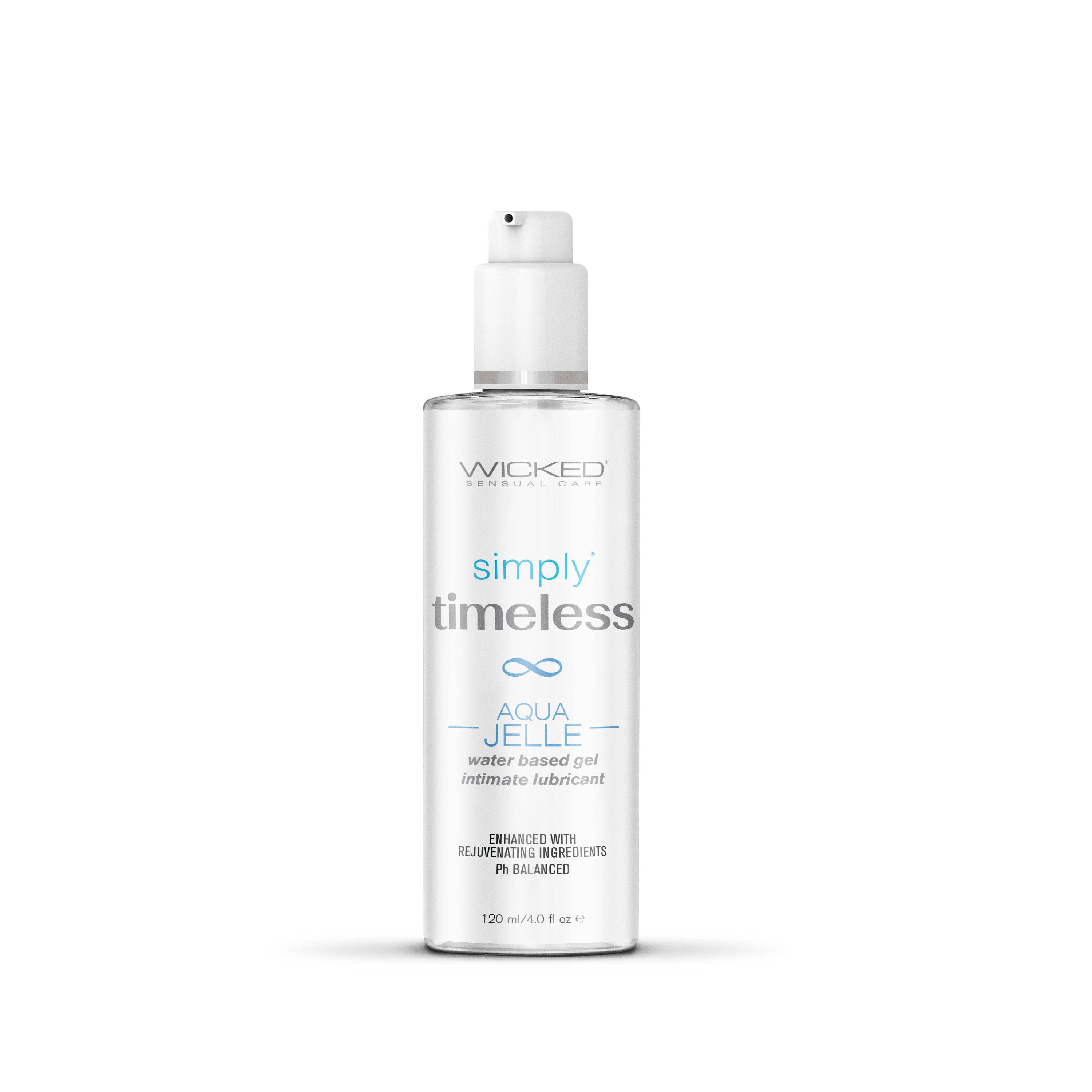 Wicked Simply Timeless Aqua Jelle Lubricant 120ml White Silicone Lubricant